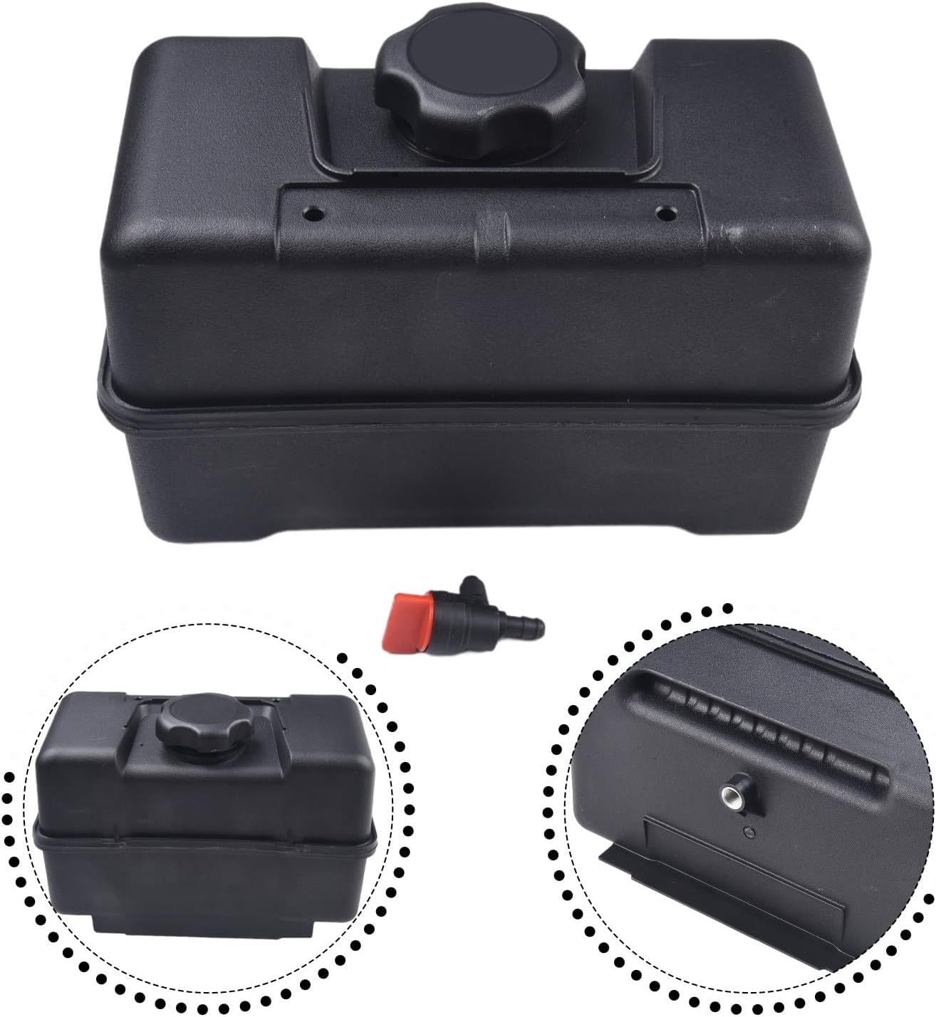 Réservoir de carburant avec vanne d'arrêt pour 691993 compatible avec déchiqueteuse, souffleuse à neige, motoculteur, facile à utiliser